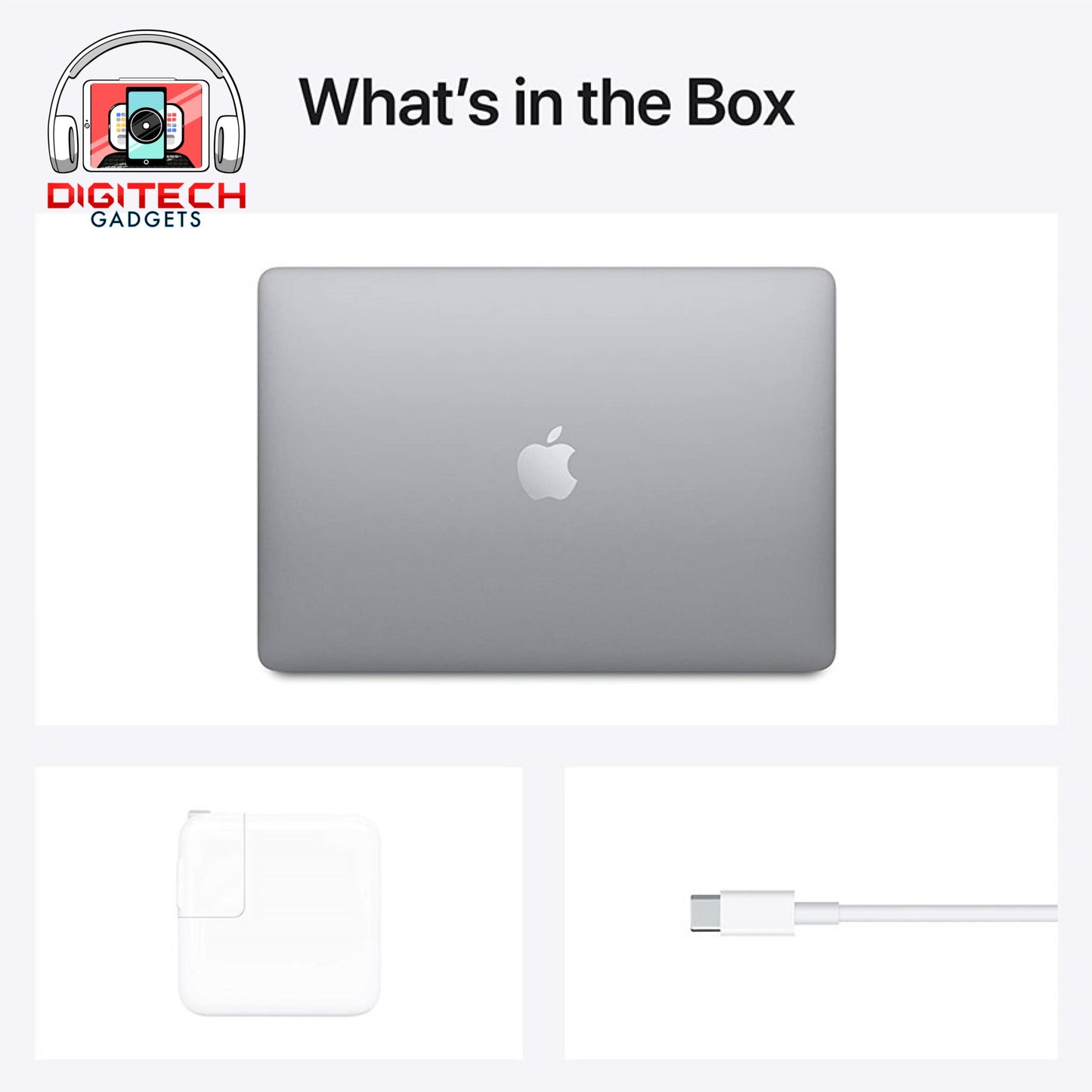 Apple Macbook Air 13" MGN63 Apple M1 Chip, 8GB, 256GB SSD, 13.3" Retina IPS LED With True Tone Backlit Magic Keyboard & Touch ID & Force Touch Trackpad, macOS (Space Grey, 2020)