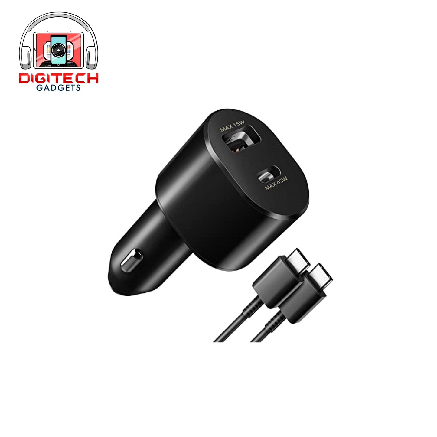 Samsung Car Charger | Dual Port 45W & 15W + Cable | USB & USB-C Power | Super Fast