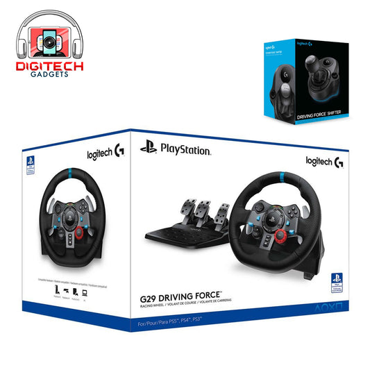Logitech G29 Racing Wheel + Shifter Bundle | For PS5 PS4 PS3 PC