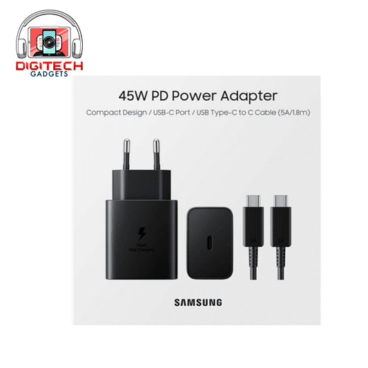 Samsung Power Adapter 45W + Cable | USB-C Power | Super Fast | 3 Pin