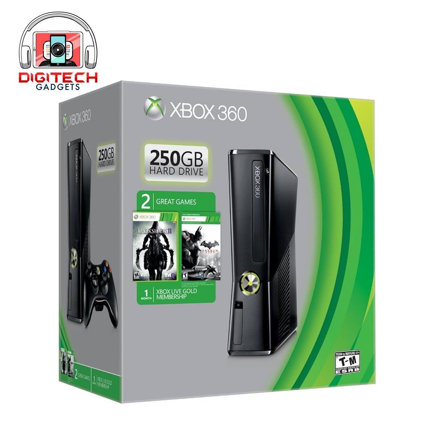 Microsoft XBox 360 Slim | 250GB | 60+ Games Installed | Factory Refurbished