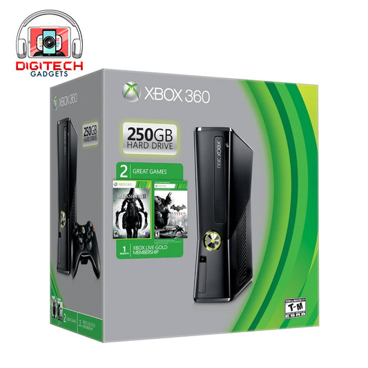 Microsoft XBox 360 Slim | 250GB | 60+ Games Installed | Factory Refurbished